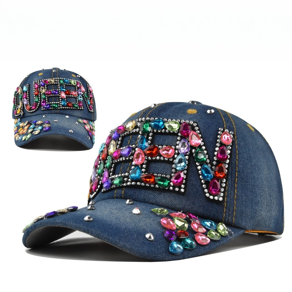 Queen Rhinestone Denim Basebal - огляд і ціна Queen Street Fashion