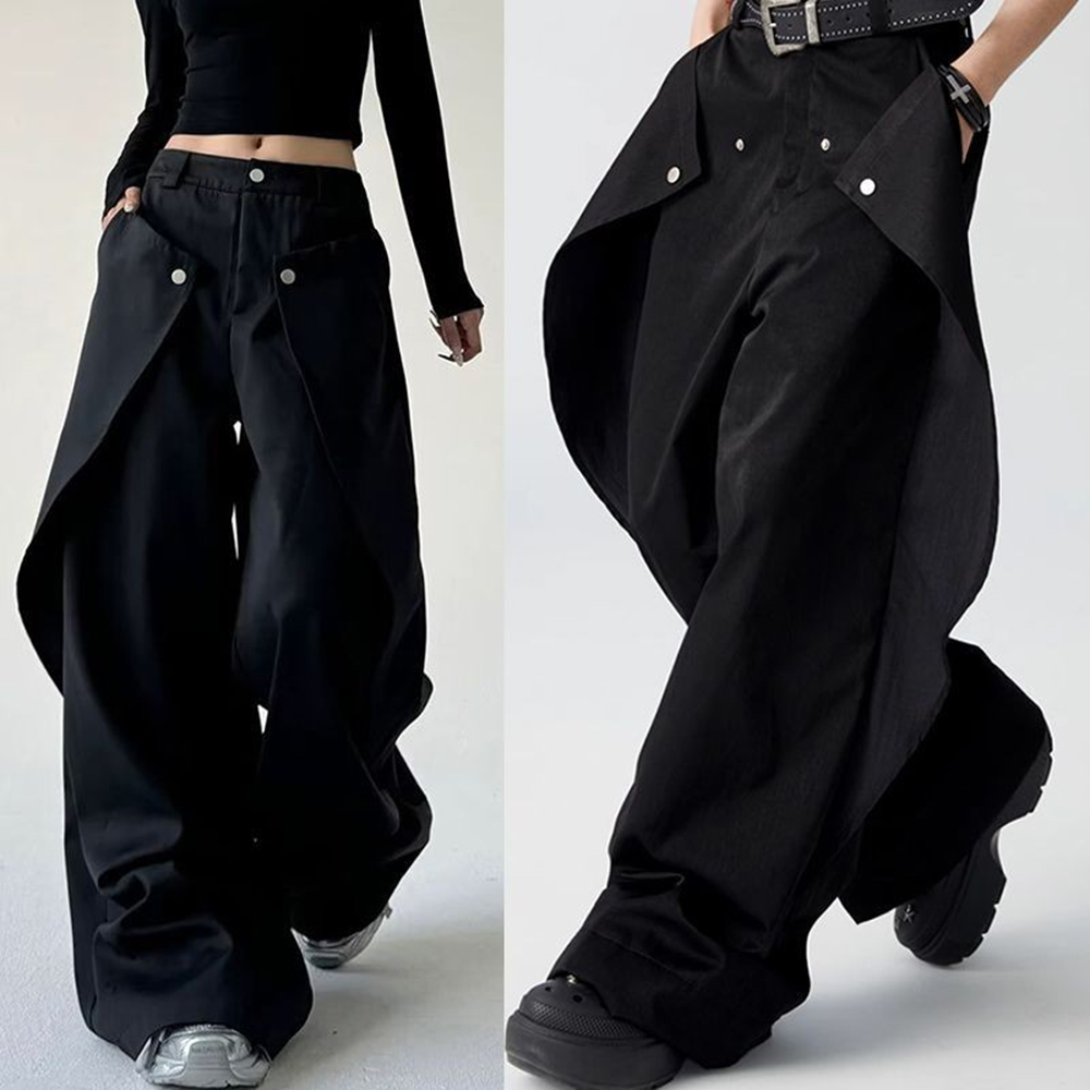 Mens Trousers Stitching Double - огляд і ціна Street Fashion Men 2025